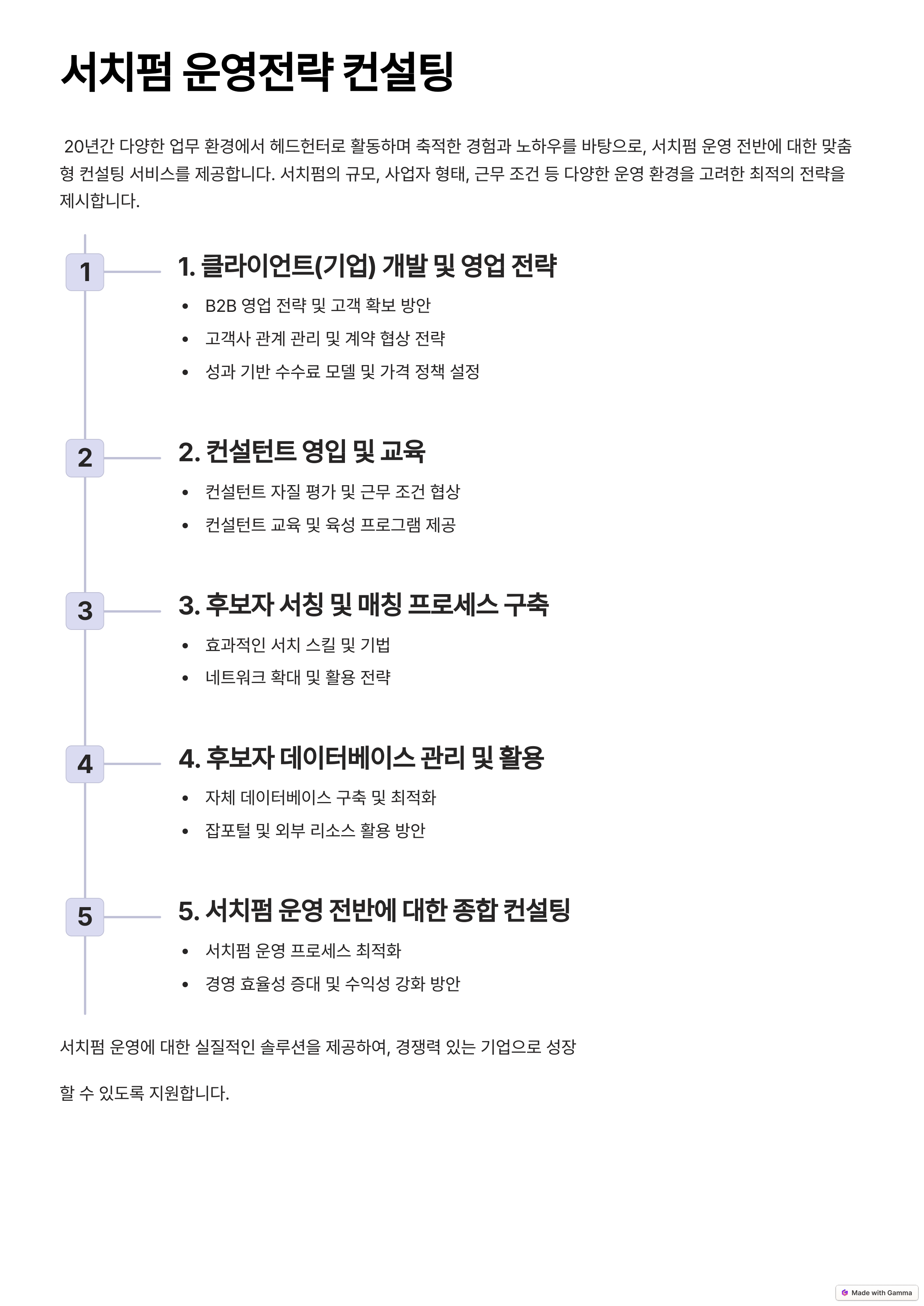 GD 서비스의 핵심역량